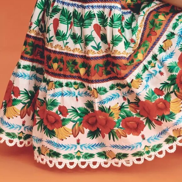 Farm Rio | 100% Cotton V-Neck Tiered Mini Dress | NWT - Picture 7 of 7